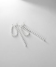 シルバー チェーンピアス ボールループ