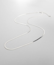シルバー デザインチェーン フラットスネークネックレスM（60cm）