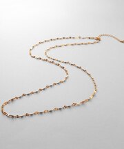 シルバー デザインチェーン デュアルペタルネックレス（60cm）GP