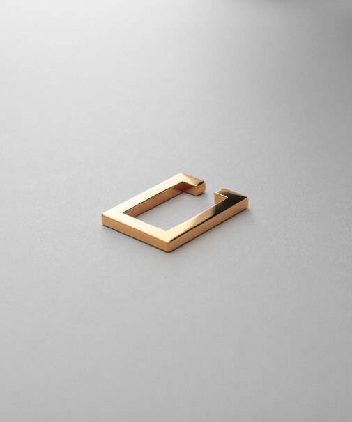 シルバー レクタングルイヤーカフ GP