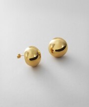 シルバー ホロウラウンドクッションピアス GP