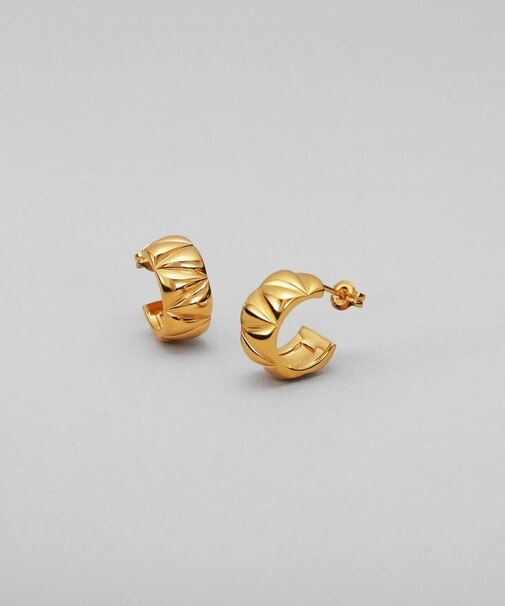 シルバー キルトフープピアス GP