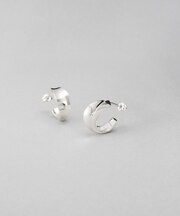 シルバー フローツイストピアス