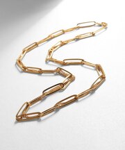 シルバー ミックスチェーン フラットカーブ スルー ネックレス GP