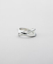 シルバー リッジドームクロスリング