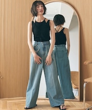 レイヤードカップ付きキャミ