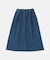 STRETCH DENIM LONG FLARE SKIRT