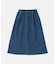 STRETCH DENIM LONG FLARE SKIRT