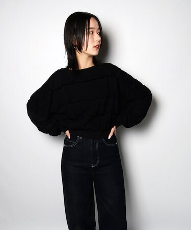 SHIRRING KNIT PO