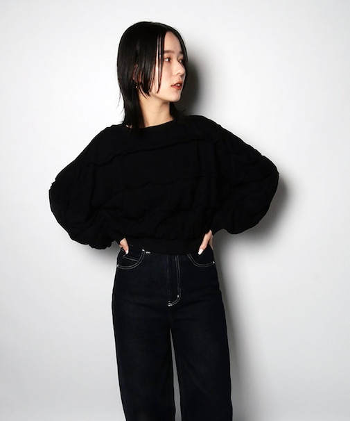 SHIRRING KNIT PO