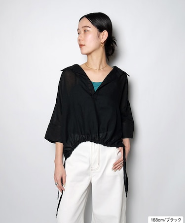 SHEER SHIRRING SH