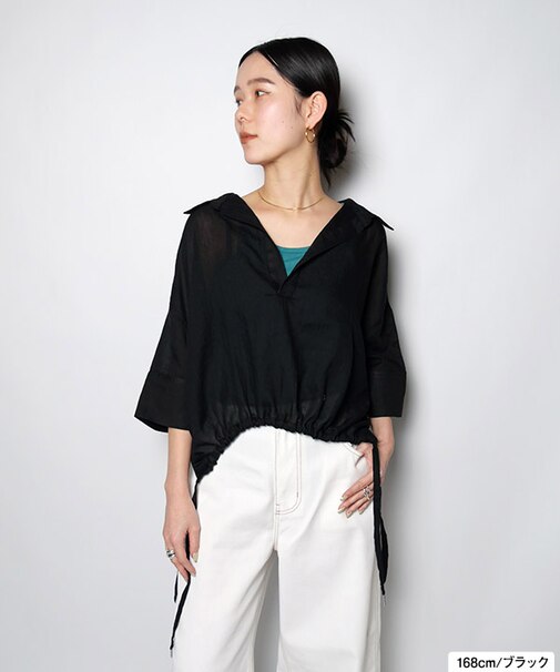 SHEER SHIRRING SH