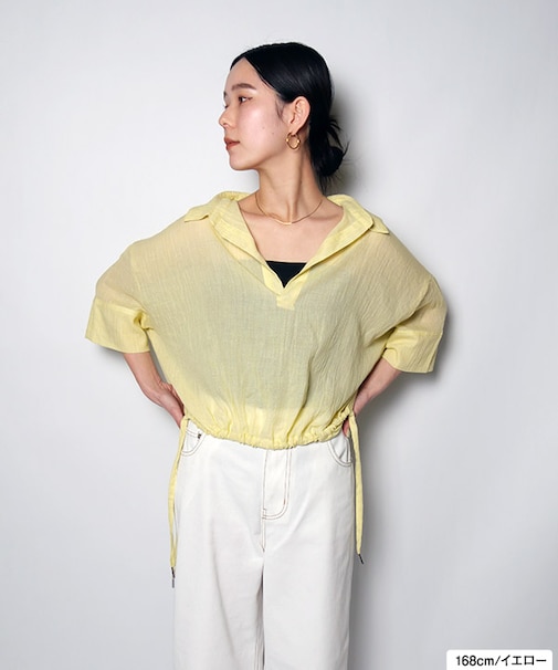 SHEER SHIRRING SH