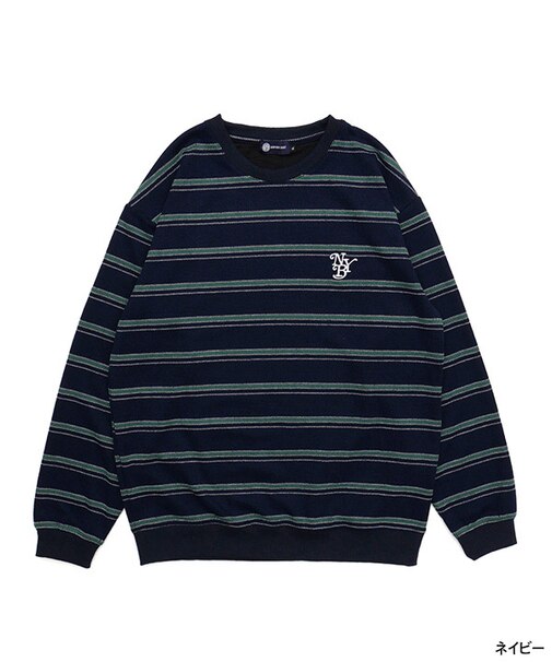 BORDER CREW KNIT