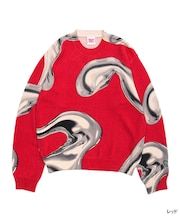 PRINTED CREW KNIT
