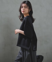 【VERY掲載】BEAUTY FORM JERSEY light サイドZIP プルオーバー