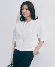 【VERY掲載】BEAUTY FORM JERSEY light スナップカーディガン