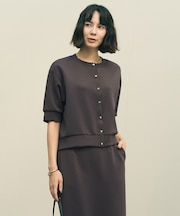 【VERY掲載】BEAUTY FORM JERSEY light スナップカーディガン