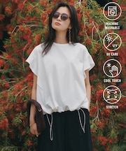 プレーティング フレアスリーブ Tシャツ