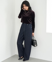 【UNFILO DENIM】撥水ストレッチ バレルレッグデニム