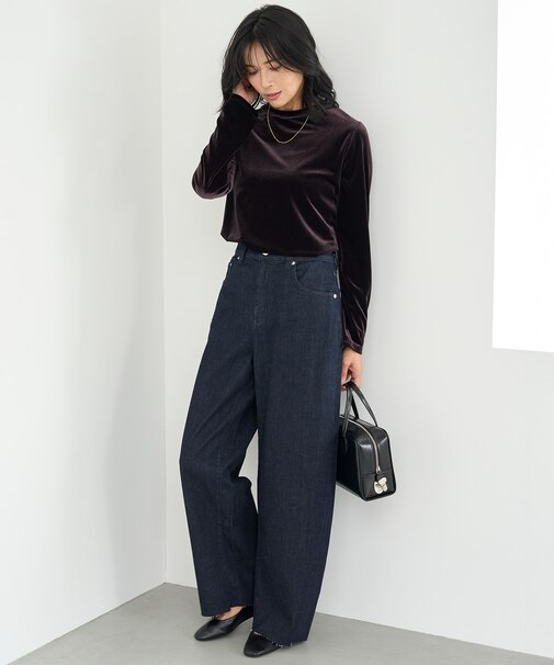 【UNFILO DENIM】撥水ストレッチ バレルレッグデニム