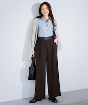 マイビューティ タックワイドパンツ