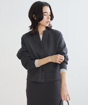 【WEB限定カラー】BEAUTY FORM JERSEY キーネックカーディガン