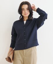 【WEB限定カラー】BEAUTY FORM JERSEY キーネックカーディガン