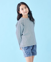 【110-150cm】タックスリーブTシャツ