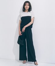 【野呂佳代さん着用】ライトジョーゼット イージーワイドパンツ