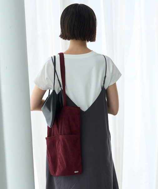 コーデュロイ トートバッグ