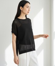 メッシュ ハーフスリーブ ニット