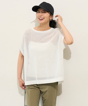 メッシュ ハーフスリーブ ニット