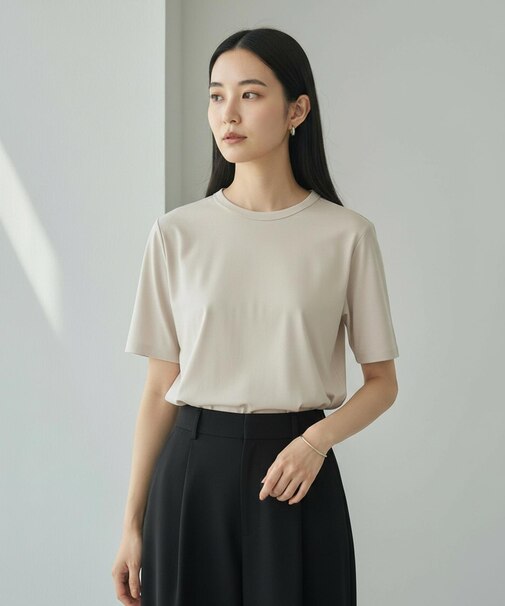 BEAUTYFORM-Tコットン ベーシックTシャツ