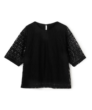 シアー エンブロイダリー Tシャツ
