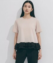 【野呂佳代さん着用】BEAUTY FORM-T フリルヘム Tシャツ