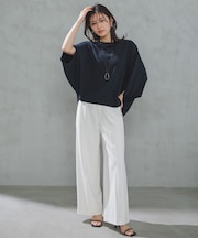 【新色追加/美シルエット/15サイズ展開】BEAUTY MOVE ワイドストレートパンツ