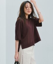 ブライトヤーンニット ハーフスリーブ