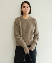 ふわふわニット メッシュプルオーバー