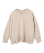 カシミヤブレンド Vネックニット