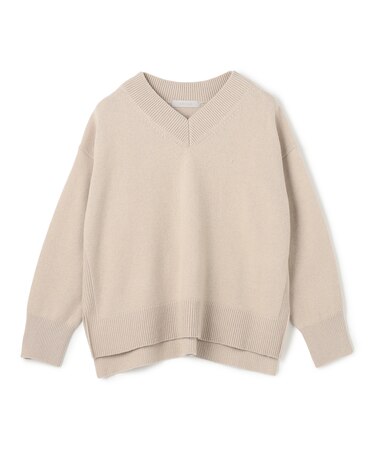 カシミヤブレンド Vネックニット