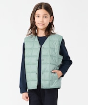 【120-150cm】TAION Vネック ダウンベスト(UNISEX)