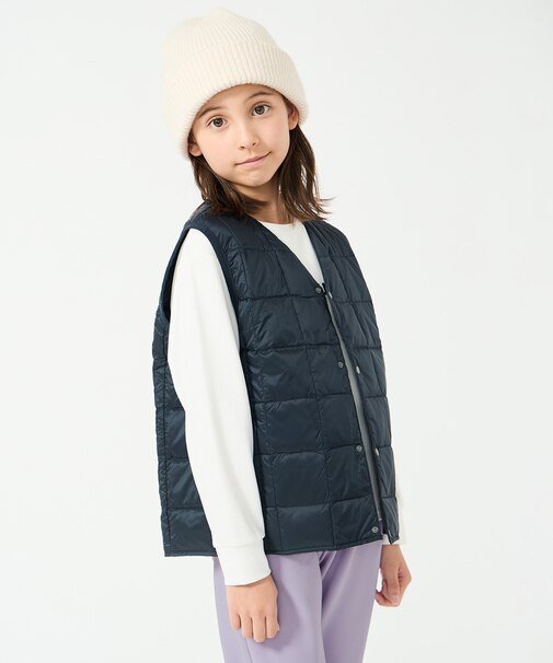 【120-150cm】TAION Vネック ダウンベスト(UNISEX)