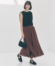 【WEB限定カラー】ヴィンテージシアー ギャザーワイドパンツ