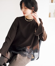 【セットアップ着用可】BEAUTY MOVE レースブラウス