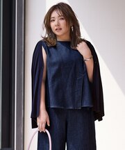【野呂佳代さん着用】UNFILO DENIM light ノースリーブブラウス