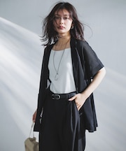 【野呂佳代さん着用】シアーフォルムニット ジャケットジレ