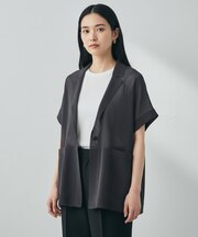【野呂佳代さん着用】シアーフォルムニット ジャケットジレ