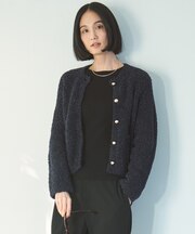 テープフリンジニット カーディガン