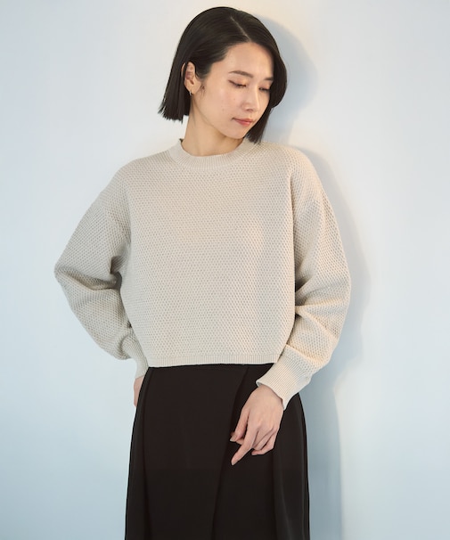 【WEB限定】ラメリンクス クロップドニット